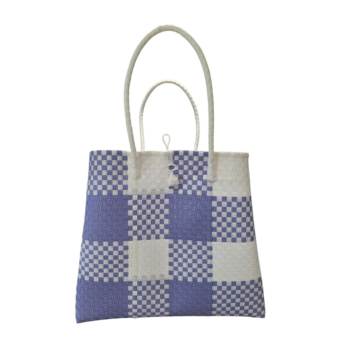 Blue-Mauve Big Check Jali
