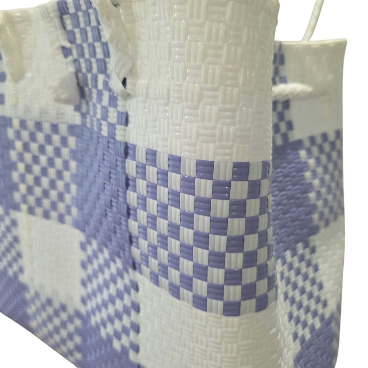 Blue-Mauve Big Check Jali