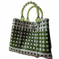 Green Patch  beaded Handle