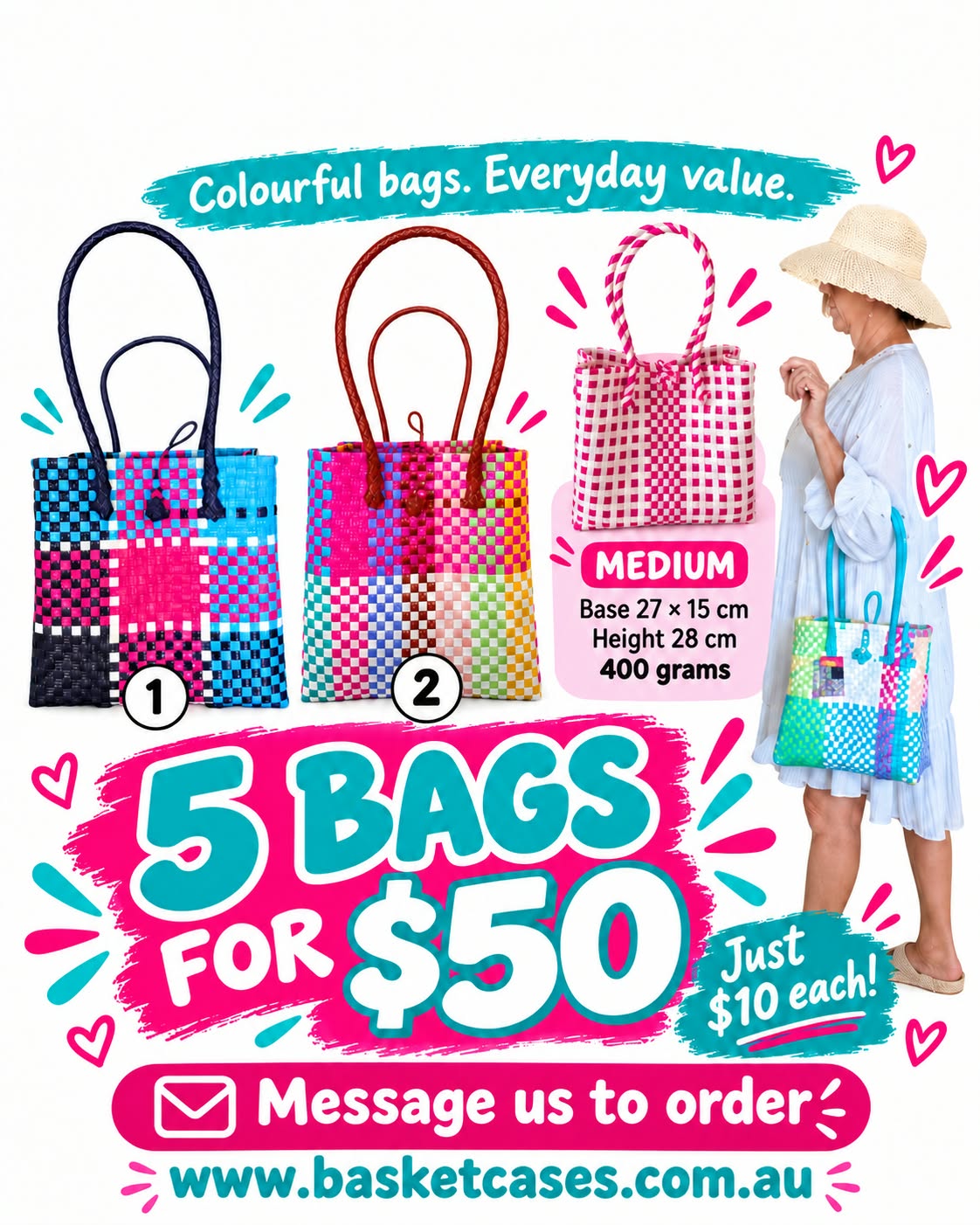 Medium Jali Bags- 5 pack Sale